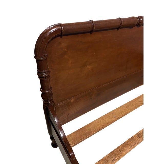 Wood French Upholstered Bed in Serena & Lily For Sale - Image 7 of 12