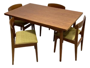 Danish Mid Century Modern Teak Dining Table, Hidden Leaves, C. 1960’s