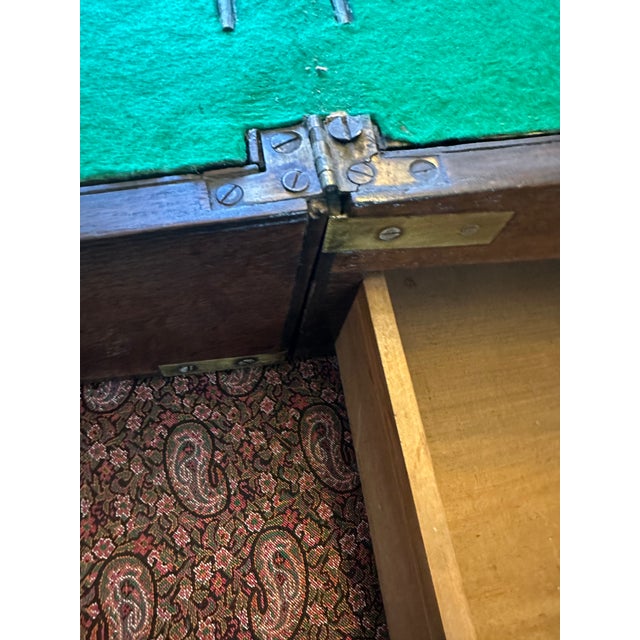 Antique Oversized Portable Oak Writing Desks With Hidden Drawer For Sale - Image 16 of 18