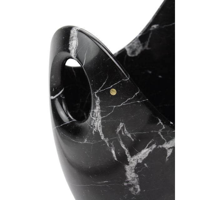 Champagne Cooler in Marquina Marble by Barberini & Gunnell For Sale - Image 11 of 12