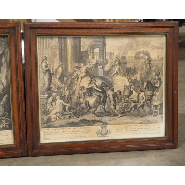 Pair of Framed 18th Century Alexander the Great Lithographs From France For Sale - Image 4 of 18