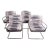 1980s Mod Cantilevered Dining Armchairs - Set of 4 For Sale