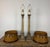 Neoclassical Mid 20th Century Italian Neoclassical Corinthian Column Table Lamps Distressed Giltwood - a Pair For Sale - Image 3 of 15