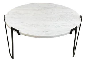 Coffee Table with White Marble /Stone Top