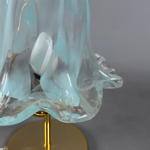 Blue Murano Glass Table Lamp from La Murrina, 1970s For Sale - Image 8 of 14