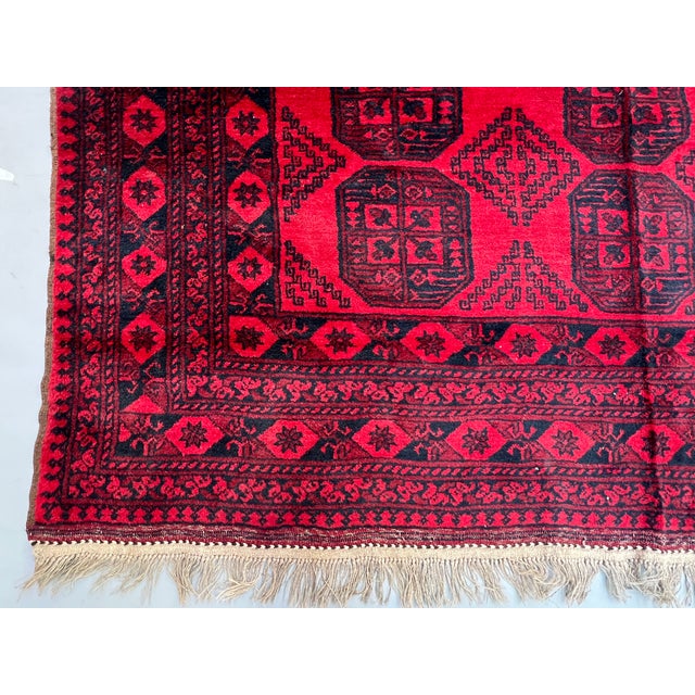 Vintage Afghan Turkmen Ersari Elephant Foot Rug - 9'3" X 7'0" For Sale - Image 9 of 10
