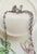 Arts & Crafts Vintage Sterling Silver Necklace by Designer Liz Palacios Sf, Featuring a Mother of Pearl Pendant With a Central Crystal, and Dangling Charm Accent For Sale - Image 3 of 5