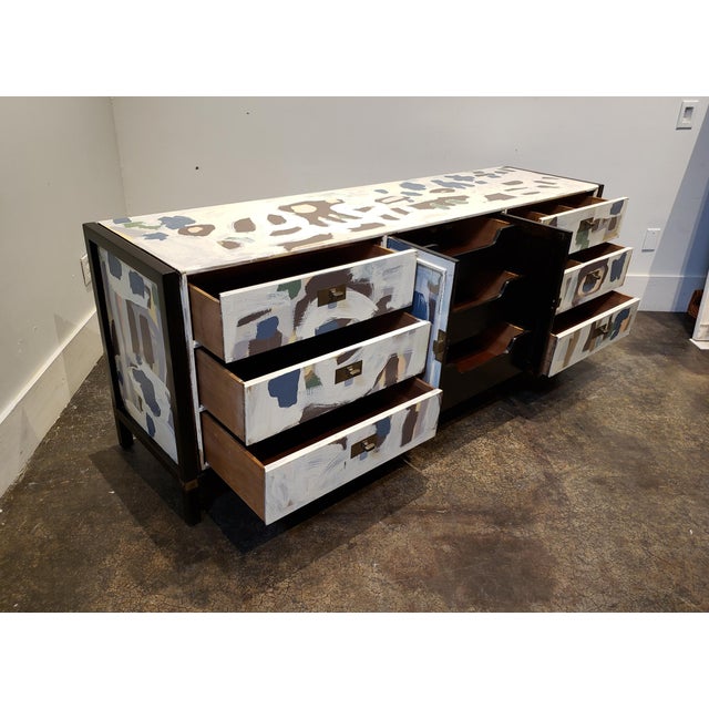 Lionel Lamy Hand Painted Art Furniture by Lionel Lamy For Sale - Image 4 of 10