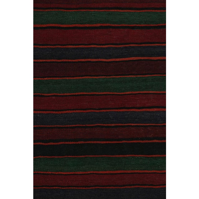 1950s Vintage Afghani Tribal Kilim Rug in Burgundy For Sale In New York - Image 6 of 7
