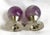 Amethyst Sphere Passage Door Knob Set of Two For Sale - Image 4 of 6
