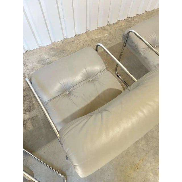 Light Grey 'Tucroma' Chairs by Guido Faleschini for I4 Mariani, 1980s, Signed For Sale - Image 16 of 18