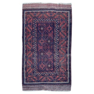Antique Distressed Baluch Afghan Rug, 1890s For Sale