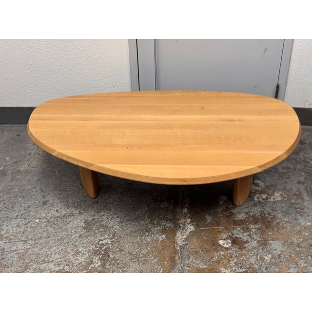 Bespoke Asymmetrical Natural Oak Coffee Table For Sale - Image 10 of 12