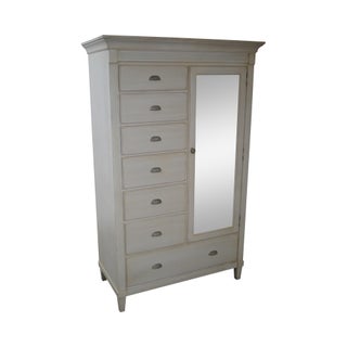 Ethan Allen Swedish Home Mirror Door Painted Armoire For Sale