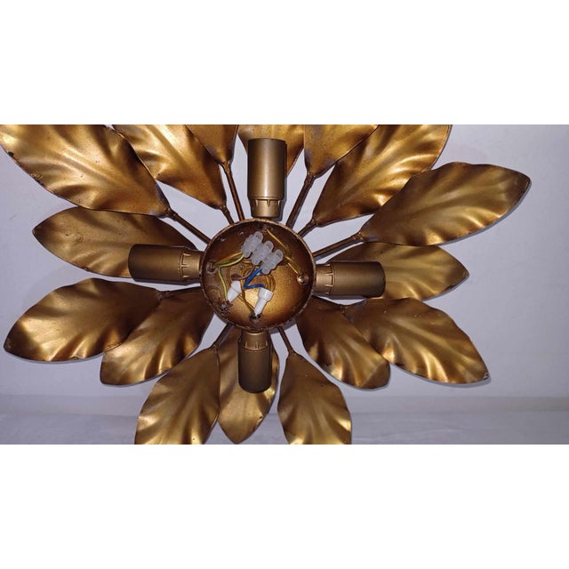 Metal Hollywood Regency Wall Lamp, 1960s For Sale - Image 7 of 15