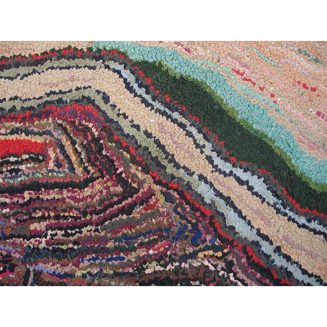 Vintage American Hooked Rug American Multicolor 1950s, Country of Origin: American USA Rugs, Circa Date: 1950s. This...