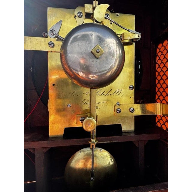 Regency Mahogany Fusee Bracket Clock by Alex Mitchell of Glasgow, 1820 For Sale - Image 13 of 18