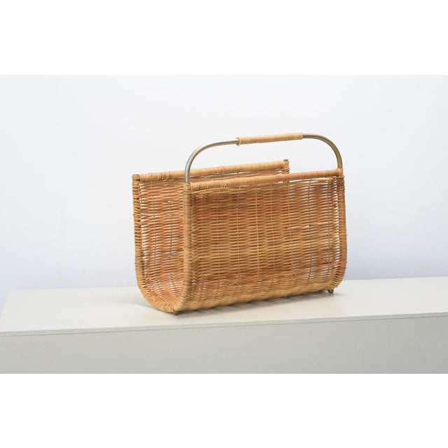 Sienna Rattan Magazine Rack For Sale - Image 8 of 10