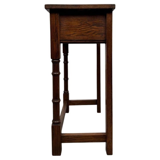 20th Century Traditional Oak Side Table For Sale - Image 10 of 12