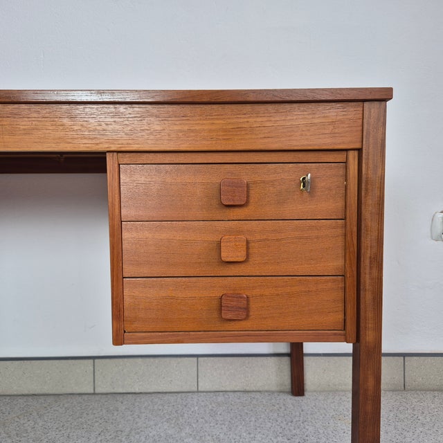 1960s Mid-Century Modern Danish Teak Desk from Domino Møbler, 1960s For Sale - Image 5 of 13