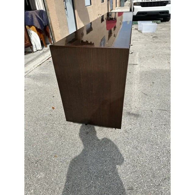 1940s French Art Deco Macassar Ebony Mother-of-Pearl Sideboard For Sale - Image 4 of 12