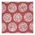 Schumacher Painted Circles Fabric in Red For Sale
