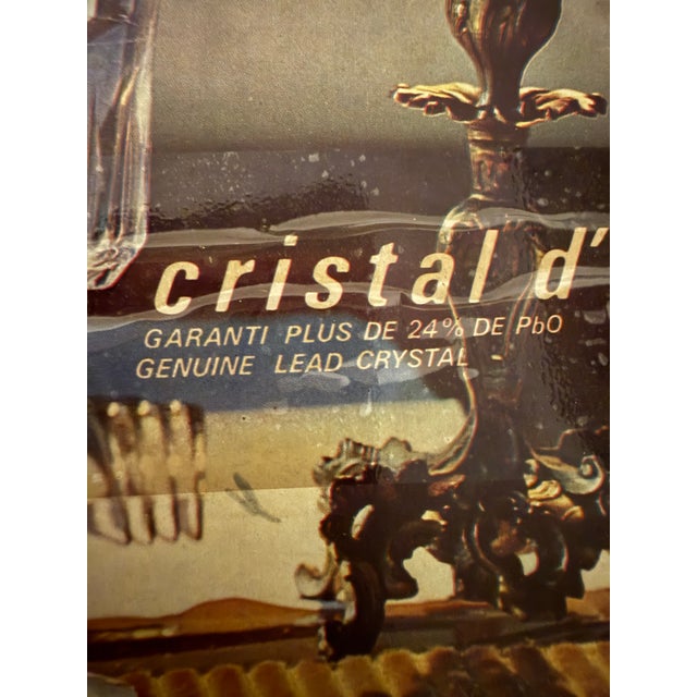 1970s Cristal D’Arques St Germain Crystal Coupe Glasses 9cl Includes Original Box France - Set of 6 For Sale - Image 12 of 12