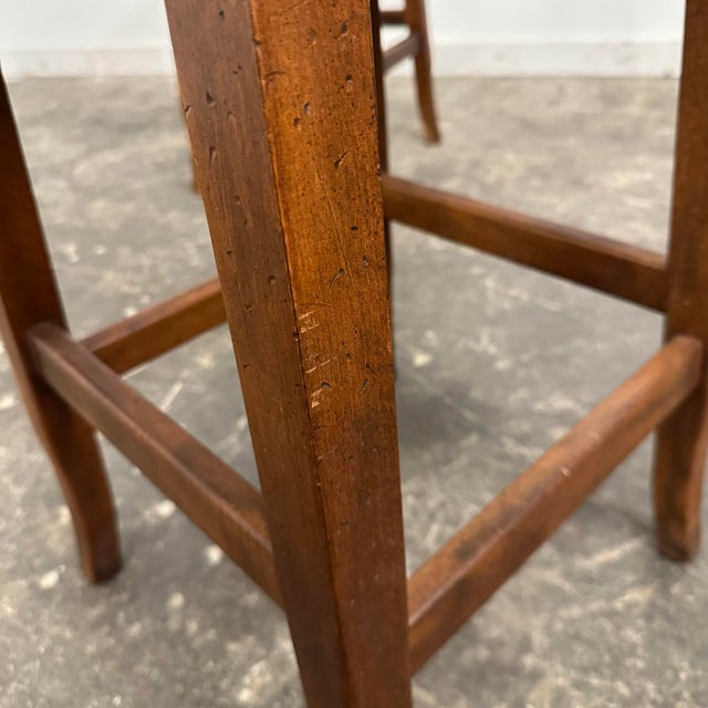 Set of 4 Mid 20th Century Swivel Bar Stools For Sale - Image 11 of 12