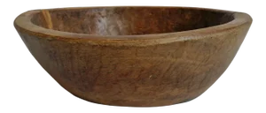 Vintage Indian Rustic Teak Wood Bowl