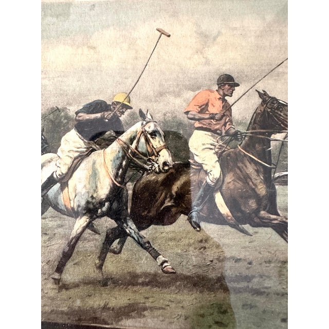 1950s 1950s George Wright Polo Horse Lithograph, Framed For Sale - Image 5 of 12
