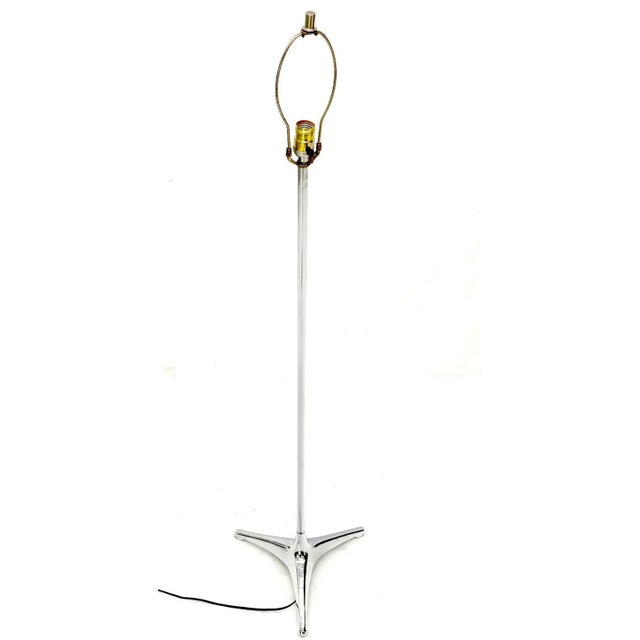 Mid-Century Modern Mid Century Modern Chrome Triangular Star Shape Base Floor Lamp For Sale - Image 3 of 10