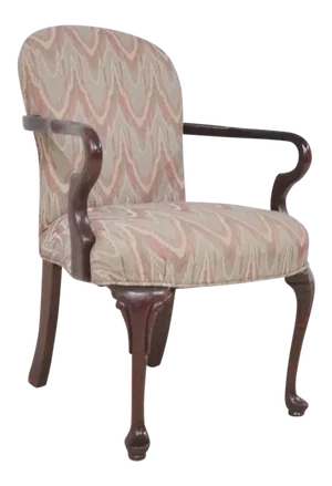 Mid 20th Century Queen Anne Style Mahogany Armchair