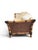 Cream Postmodern Flared Arm Tuxedo Sofa in Textured Velvet For Sale - Image 8 of 17