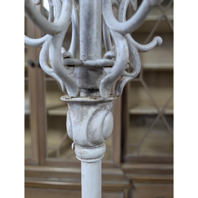 Metal Mid 19th Century Antique Victorian Wrought Iron Hall Tree For Sale - Image 7 of 13