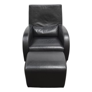 Ligne Roset Lounge Chair With Ottoman For Sale