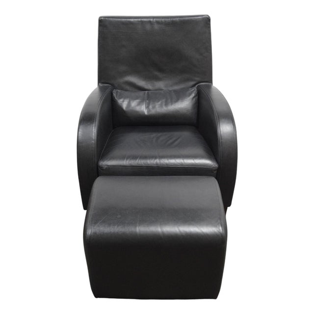 Ligne Roset Lounge Chair With Ottoman For Sale