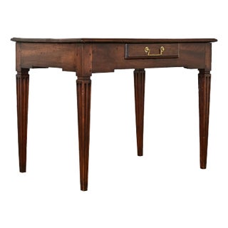 French 19th Century Walnut Writing Desk-Side Table For Sale