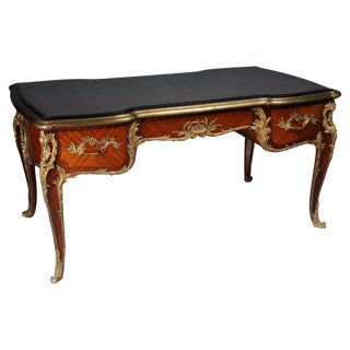 French Louis Xv Style Bureau Plat in the style of Francois Linke, Paris For Sale