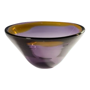 Vintage Art Glas Bowl by Willy Johannsen for Hadeland (Attr.) 1957