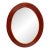 Mid Century Modern Oval Rattan Split Reed Wall Mirror | Attributed to Gabriella Crespi For Sale