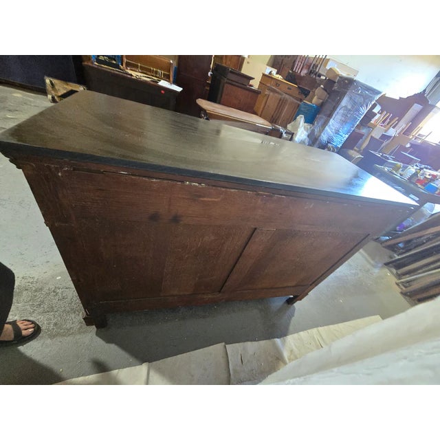 Late 19th Century Late 1800s Louis Philippe Mahogany Buffet With Secretary For Sale - Image 5 of 12