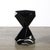 Modern Modernist Handblown Murano Jet Black Faceted Hourglass End Table For Sale - Image 3 of 7