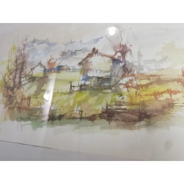 1970s Pasquale Barberis, Landscape, Watercolor, 1970s For Sale - Image 5 of 10