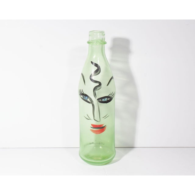 Contemporary Kosta Boda Pet Green Glass Bottle by Ulrica Hydman Vallien For Sale - Image 3 of 9