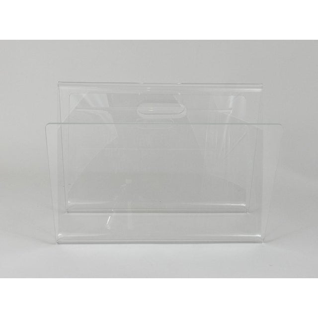 Vintage Italian Acrylic Magazine Rack, 1980s For Sale - Image 17 of 18
