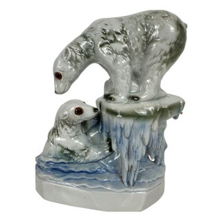 Art Deco Polar Bears Lamp, 1930s For Sale