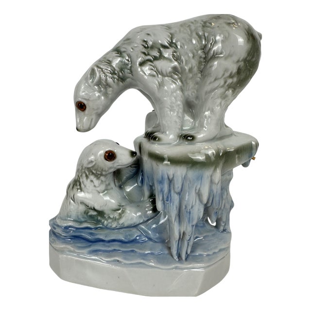 Art Deco Polar Bears Lamp, 1930s For Sale