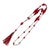 Red Art Nouveau Red Glass and Gilded Metal Tassel Necklace, 1890s For Sale - Image 8 of 8