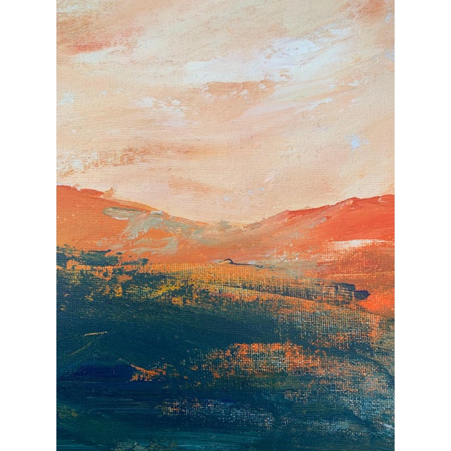 Angela Wakefield Abstract Orange & Black Mountain Landscape Study by Contemporary British Artist, 2020 For Sale - Image 12 of 12