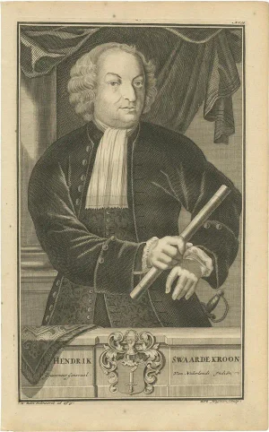 Valentijn, Portrait of Hendrick Zwaardecroon, Governor-General of the Dutch East Indies, 1726, Print